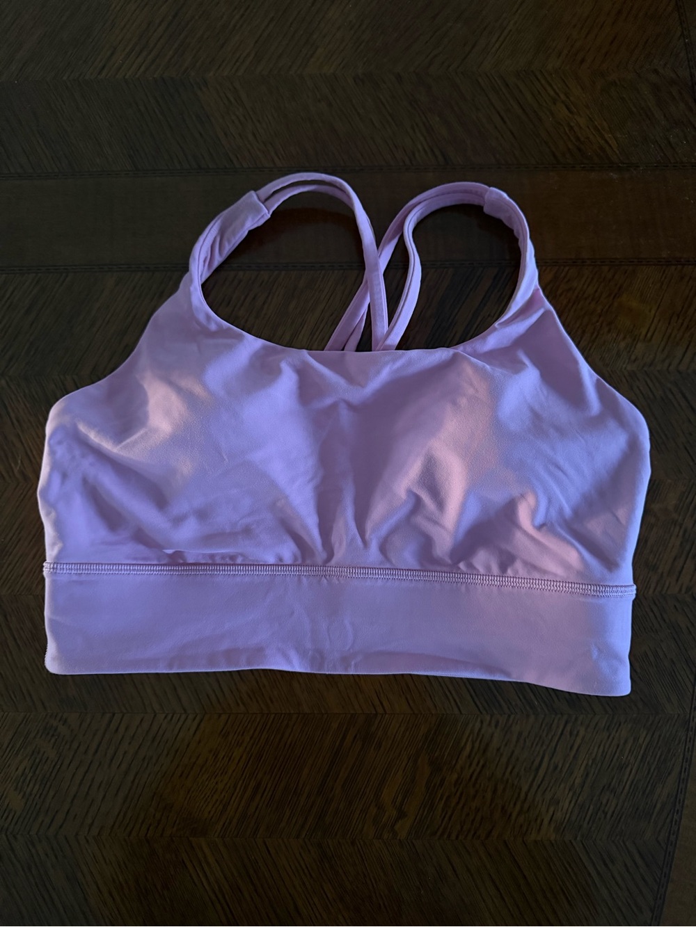 Lululemon Energy Bra Longline Medium Support - Soft Pink - Size 10 - Picture 6 of 7